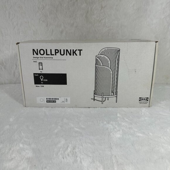 Ikea Nollpunkt Table Lamp Modern White Design LED Bulb Included 13W Max 14" Tall - Picture 3 of 6